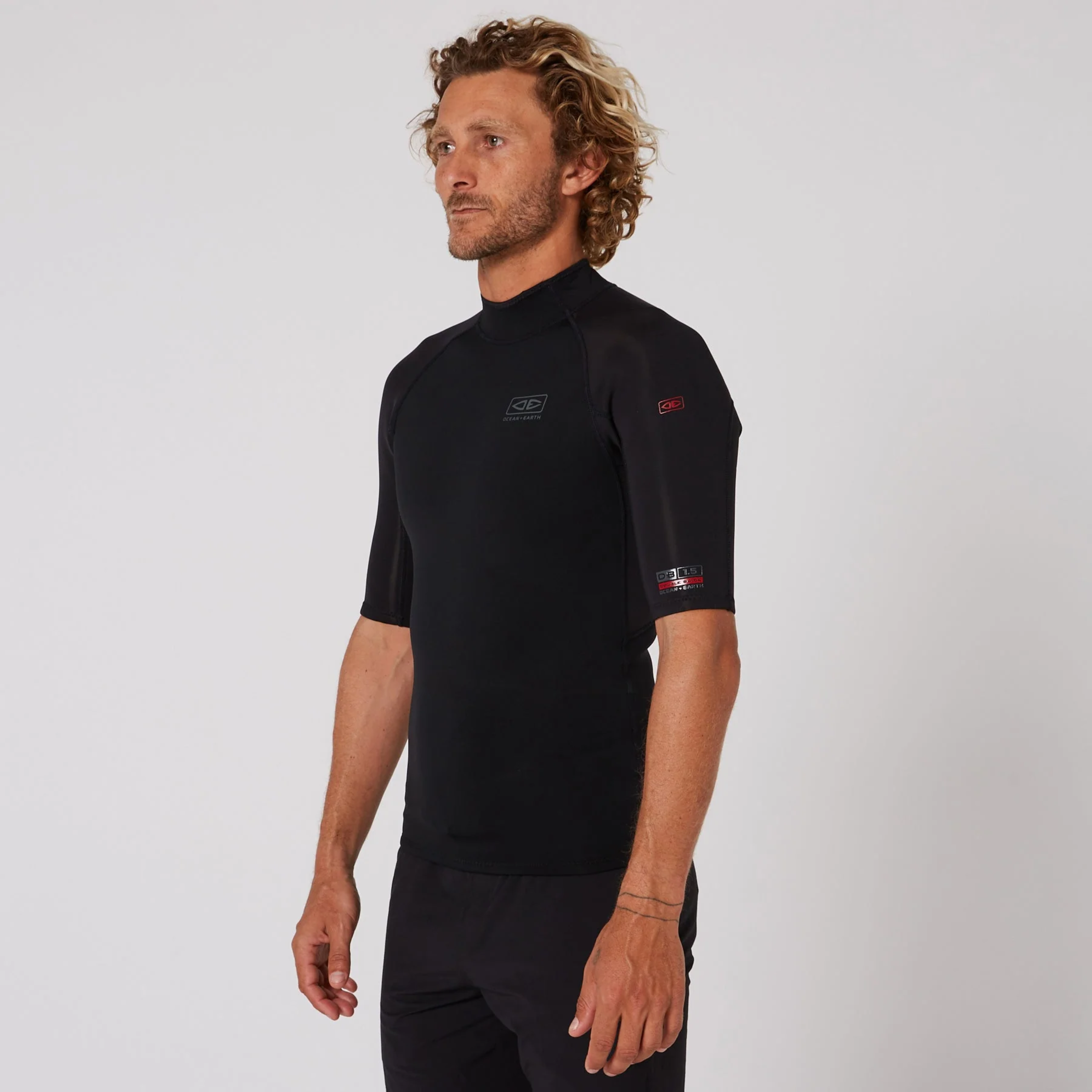 Top Néoprène OCEAN EARTH 1.5mm Manches Courtes Double Black